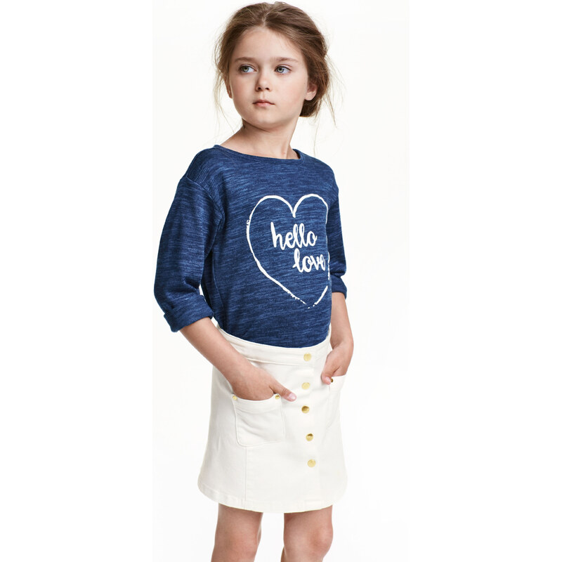 H&M Jemně pletený svetr s potiskem