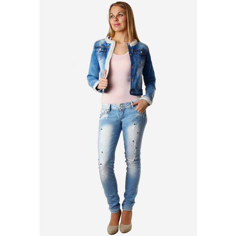 TopMode Dámské zdobené jeans