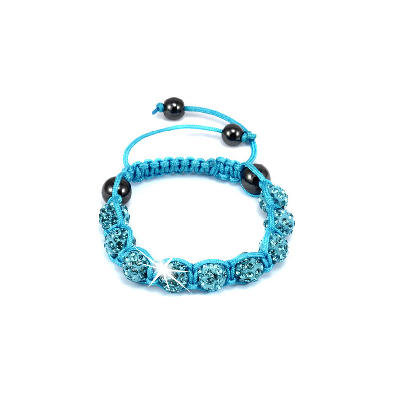 TopMode Modrý náramek Shamballa