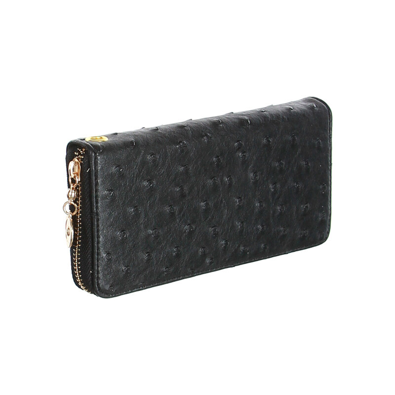 YooY Dámská luxusní peněženka umělá kůže černá