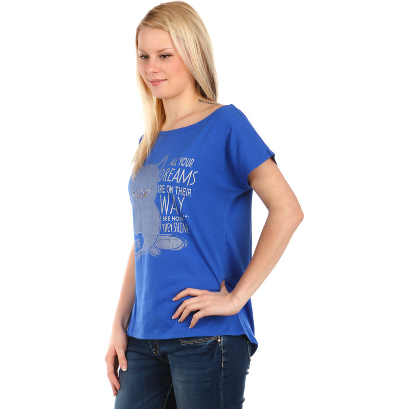 YooY Moderní tričko s potiskem modrá