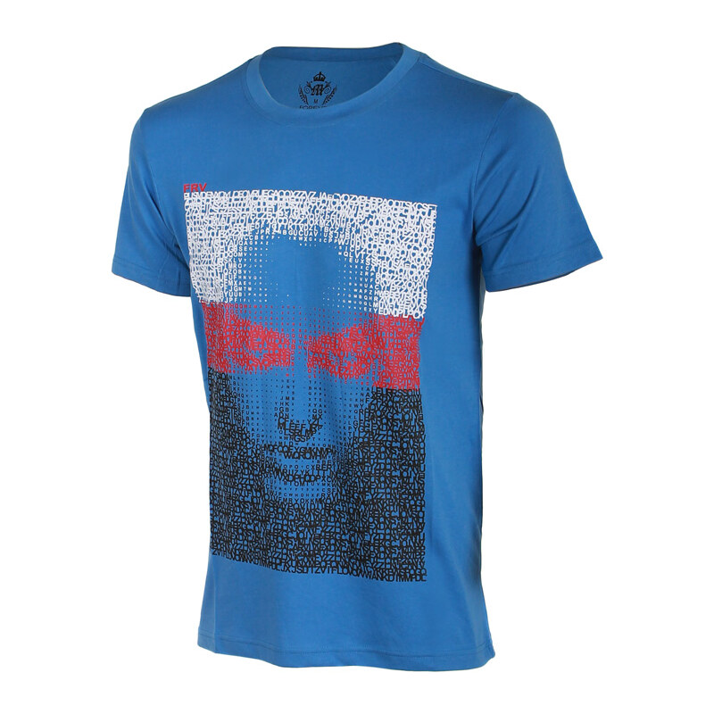 TopMode Pánské tričko s obrázkem (světle modrá, XXL)