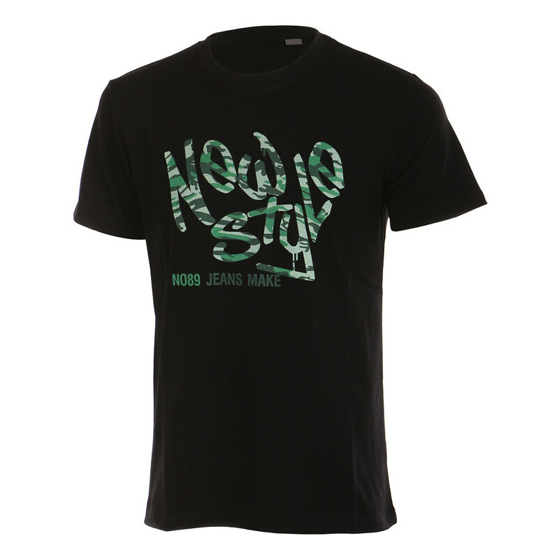 YooY Moderní pánské tričko s potiskem (černá, M)