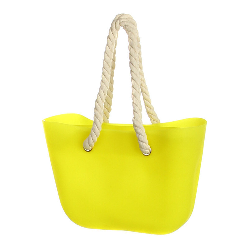 YooY Módní kabelka s provazy žlutá