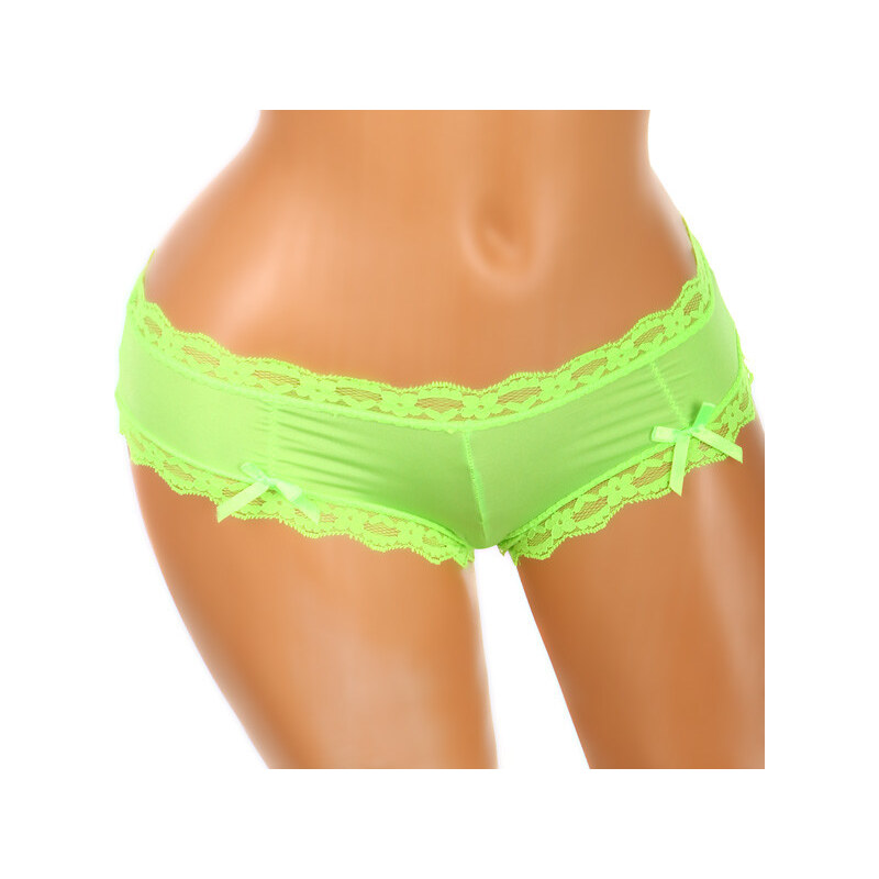 YooY Krásné kalhotky s krajkovými okraji (zelená, M/L)