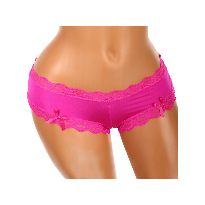 TopMode Krásné kalhotky s krajkovými okraji (tmavě růžová, XL/XXL)