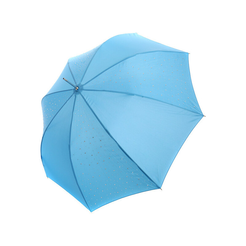 YooY Stylový vystřelovací deštník s kamínky (modrá)