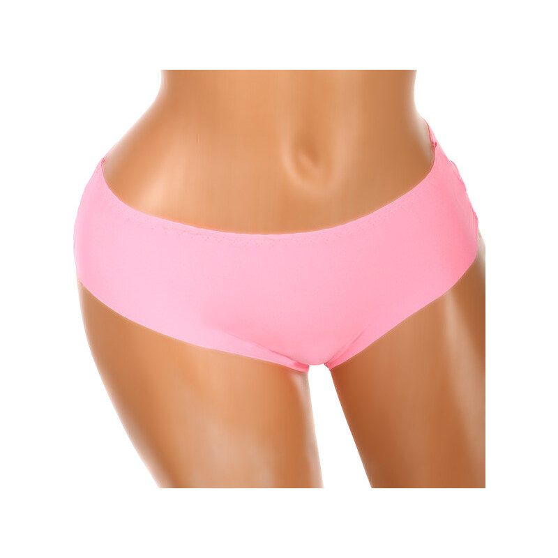 TopMode Bezešvé kalhotky s krajkou na zadním dílu (světle růžová, M)