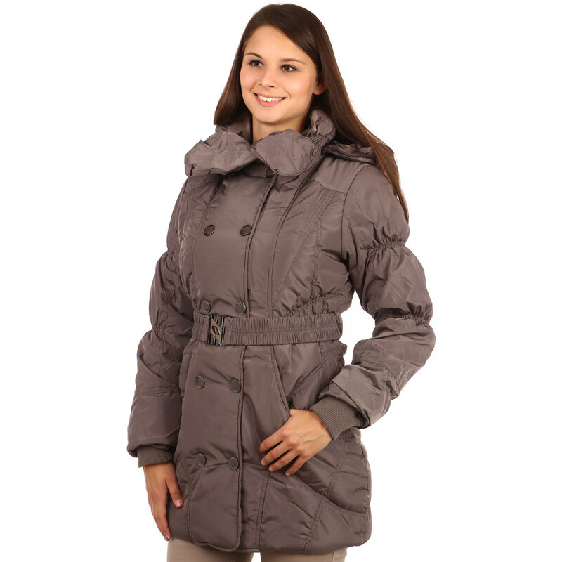 TopMode Prošívaný zimní kabát - i pro plnoštíhlé (šedá, XL)