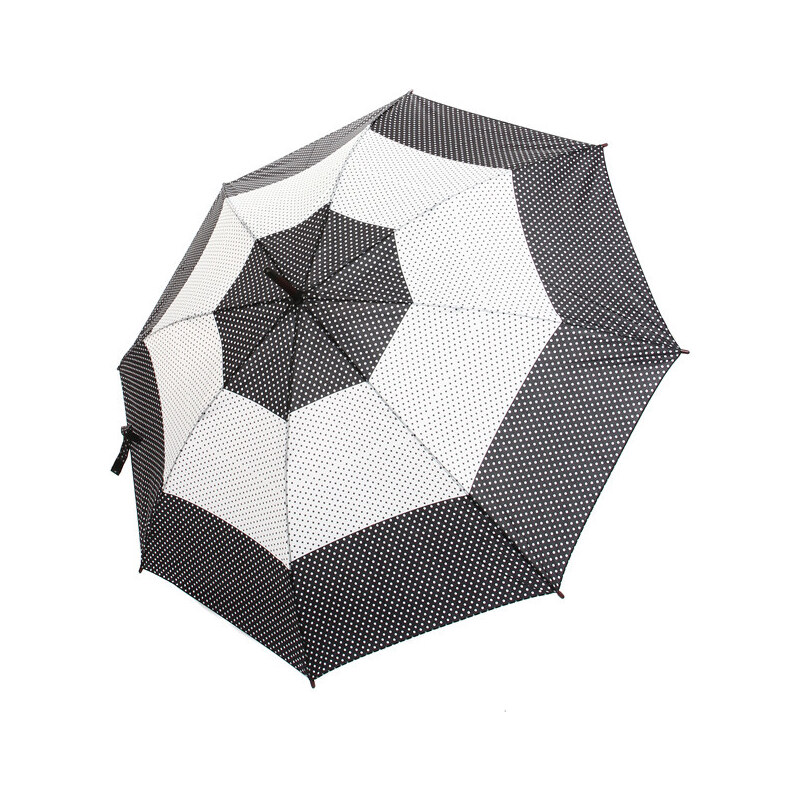 YooY Elegantní dvoubarevný deštník s puntíky