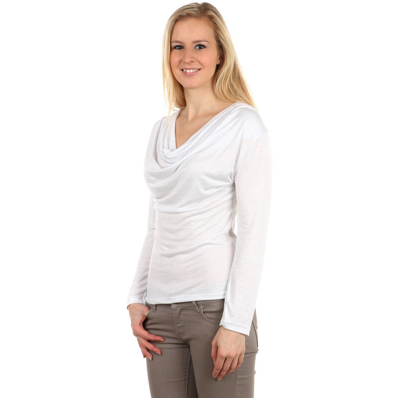 TopMode Elegantní tričko s volným výstřihem (bílá, UNI)