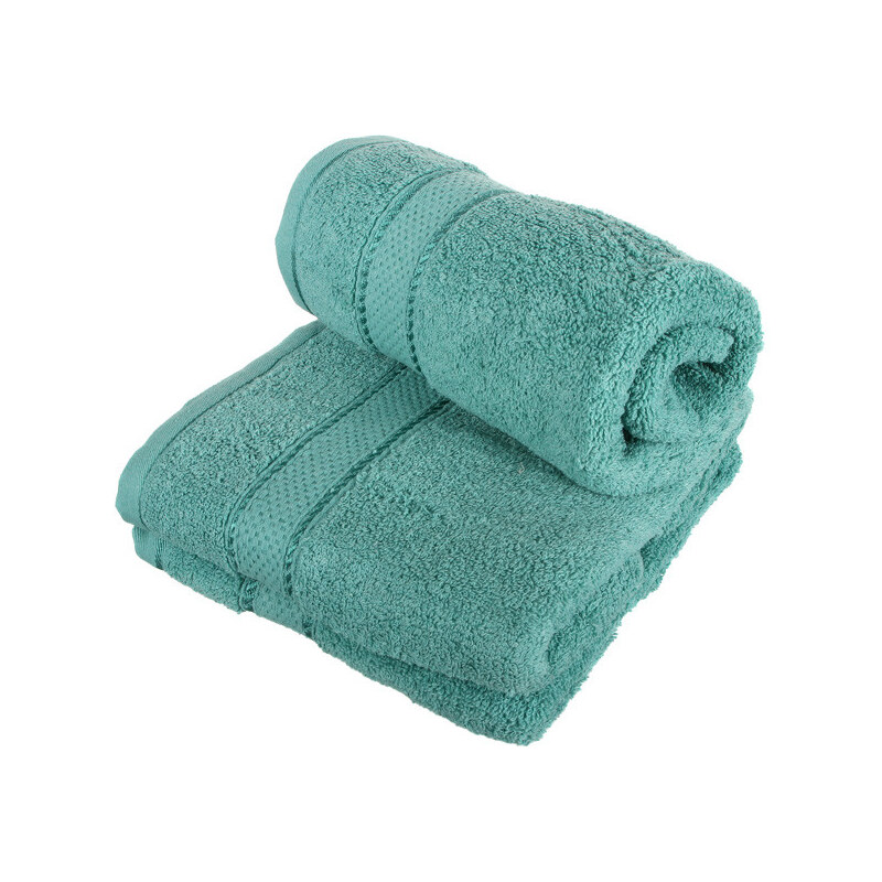 TopMode Froté ručník se vzorem Menheten modrozelená