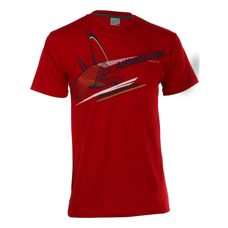 TopMode Stylové pánské tričko s potiskem červená