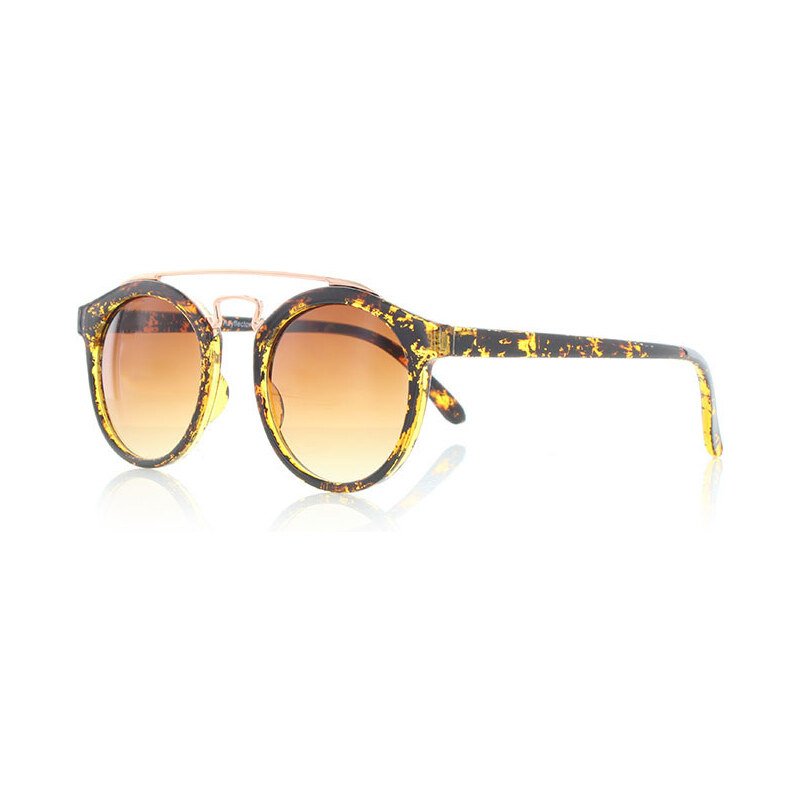 Rayflector Hnědo-žluté sluneční brýle Chiara