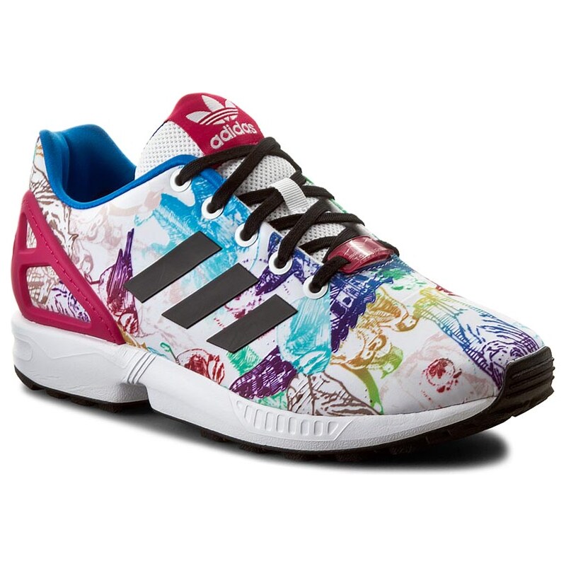 Boty adidas - Zx Flux J S76285 Ftwwht/Cblack/Bopink