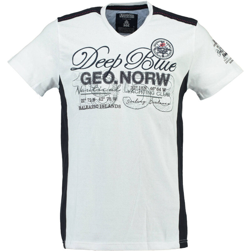 Pánské tričko Geographical Norway - XL / Bílá