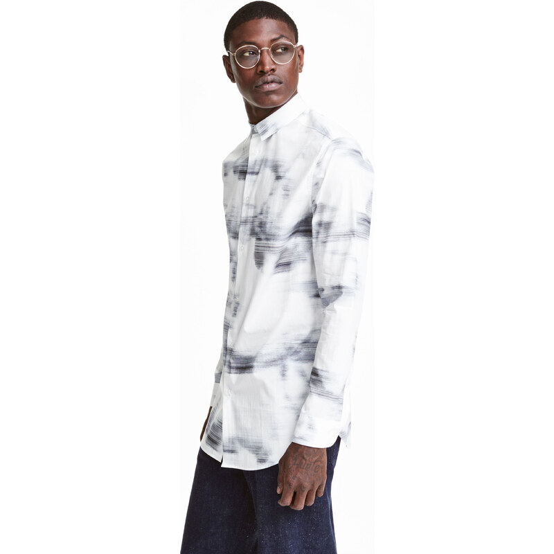 H&M Vzorovaná bavlněná košile