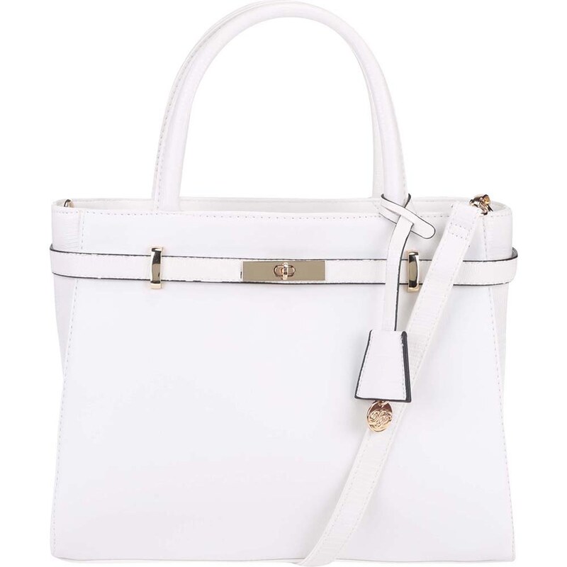 Bílá kabelka s detaily ve zlaté barvě Dorothy Perkins