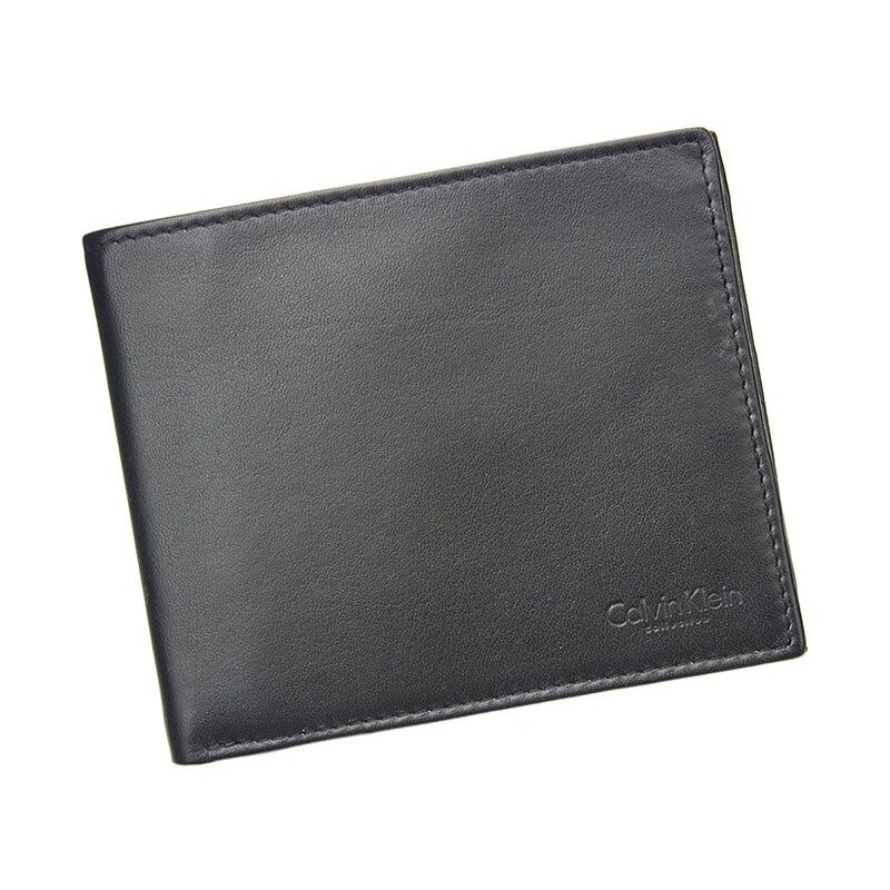 Pánská kožená slim peněženka Calvin Klein Boby - černá