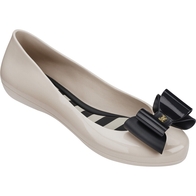 Zaxy béžové baleríny Pop Bow Fem Beige/Black