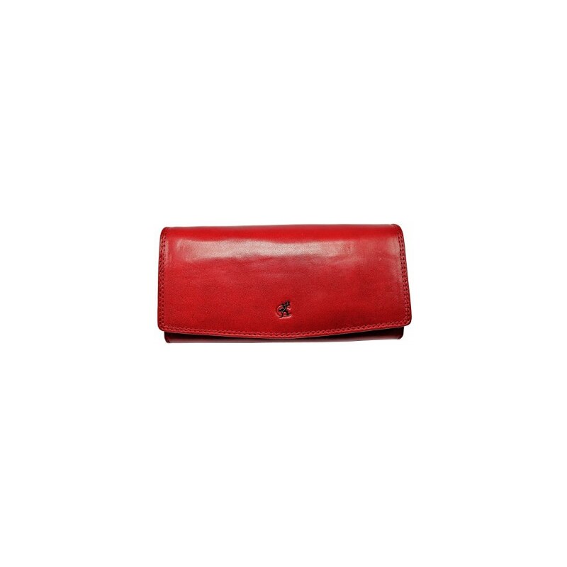 Famito Luxusní dámská kožená peněženka 4406 Samba červená