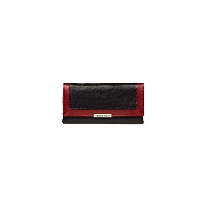Lagen Dámská kožená peněženka LN-1844 černo-červená