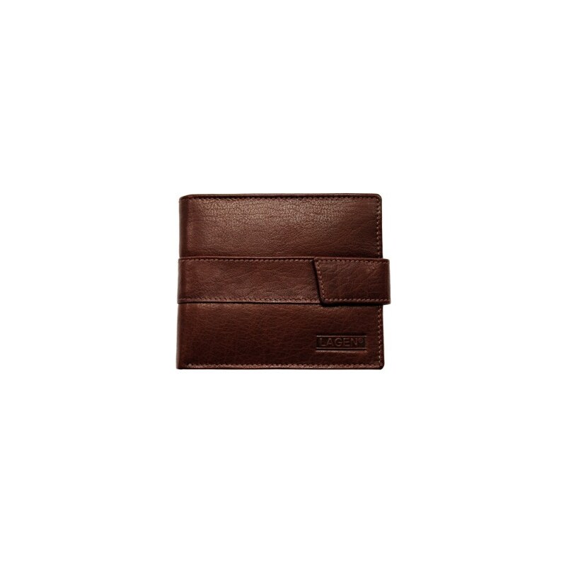 Lagen Pánská kožená peněženka s propinkou V-03 hnědá