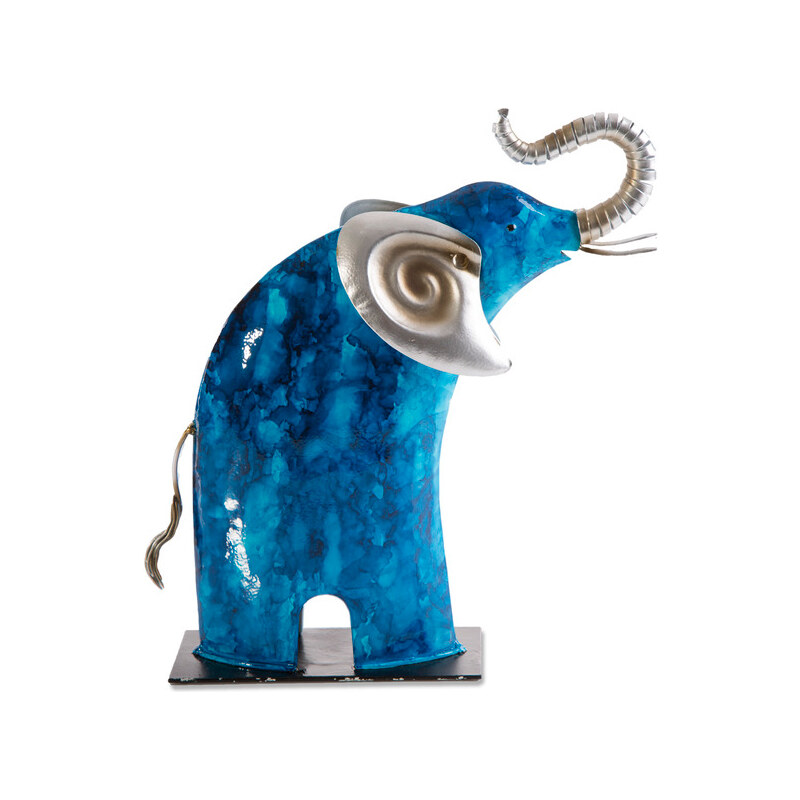 MIA dekorativní soška SLON modrý 26x9x30 cm Mybesthome