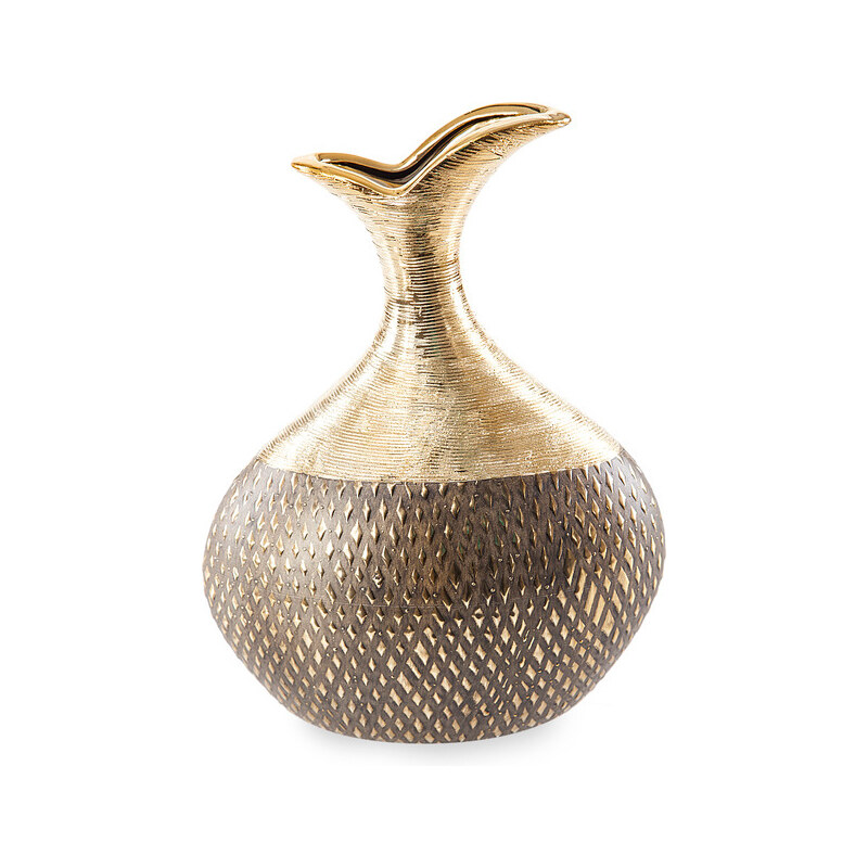 MADAME dekorativní váza zlatá 21X11X30 cm Mybesthome
