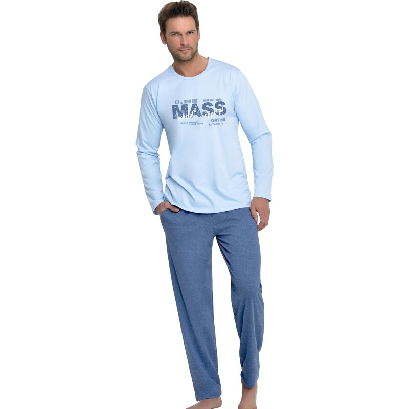 Taro Pánské pyžamo Karel modré - modrá XL