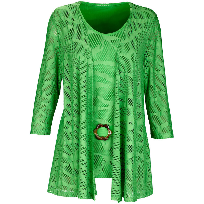 Tričkový kabátek MONA zelená
