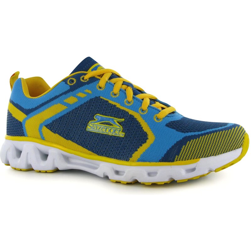 Slazenger Detonate Run Mens Running Shoes Blue/Yellow