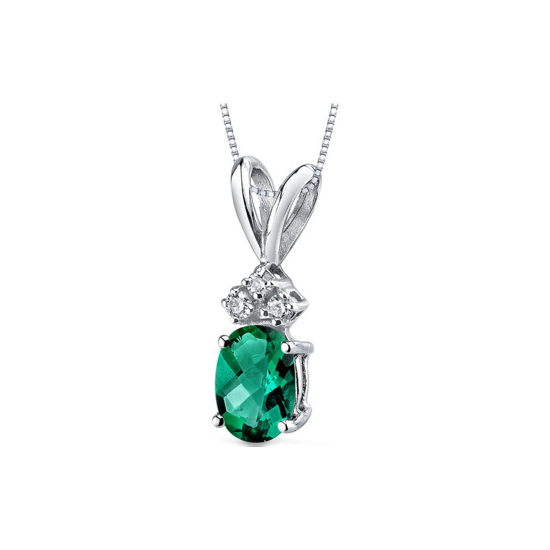 Eppi Smaragdový zlatý náhrdelník s diamanty Sintia