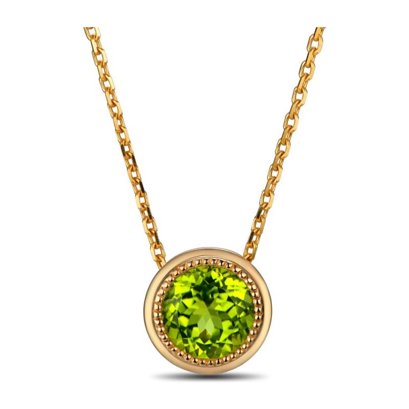 Eppi Zlatý náhrdelník s olivínem Shren