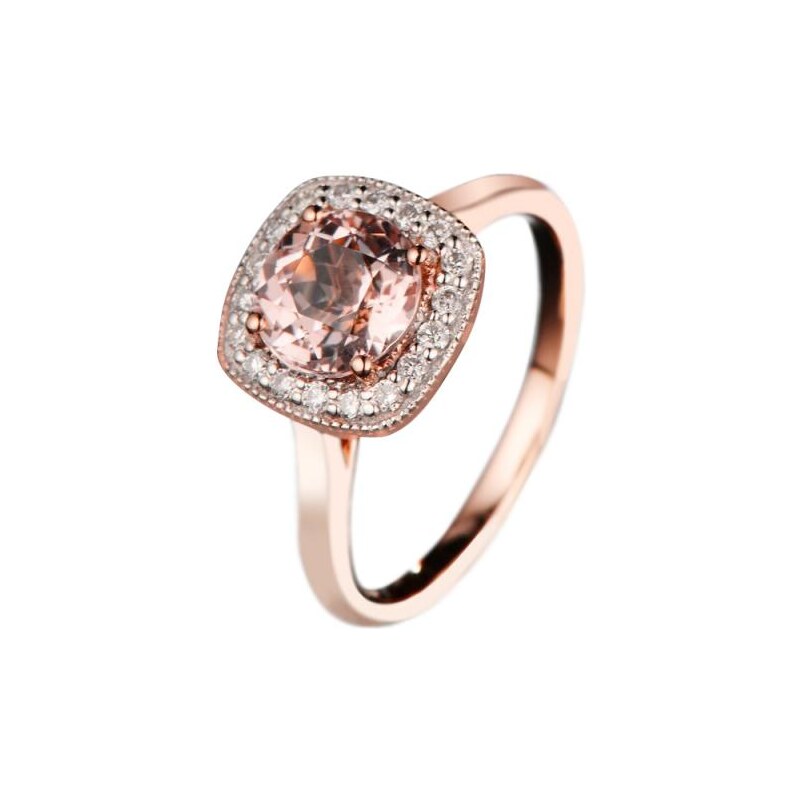 Eppi Zlatý morganitový prsten s diamanty Hawie