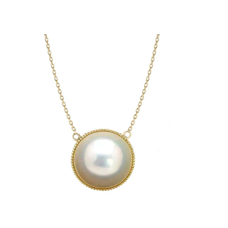 Eppi Zlatý náhrdelník s mabe perlou Wawy