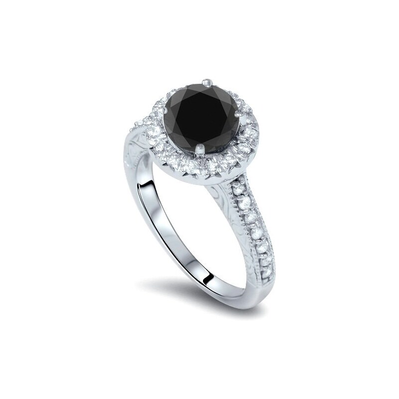 Eppi Zásnubní prsten s černým diamantem Dhani