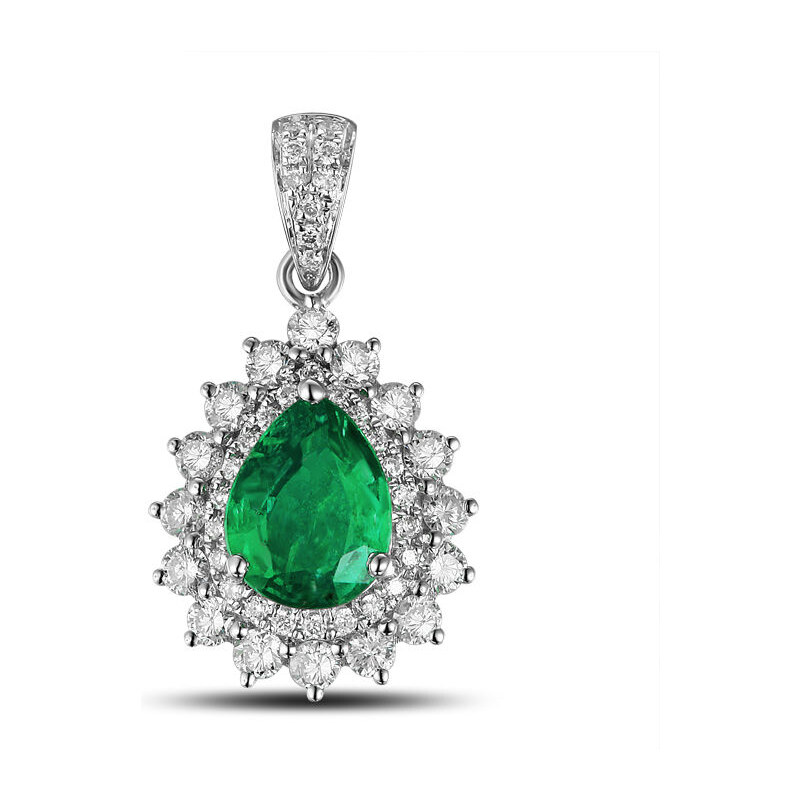 Eppi Luxusní smaragdový přívěšek s diamanty Lacole