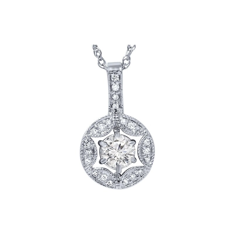 Eppi Zářivý diamantový náhrdelník z bílého zlata Murari