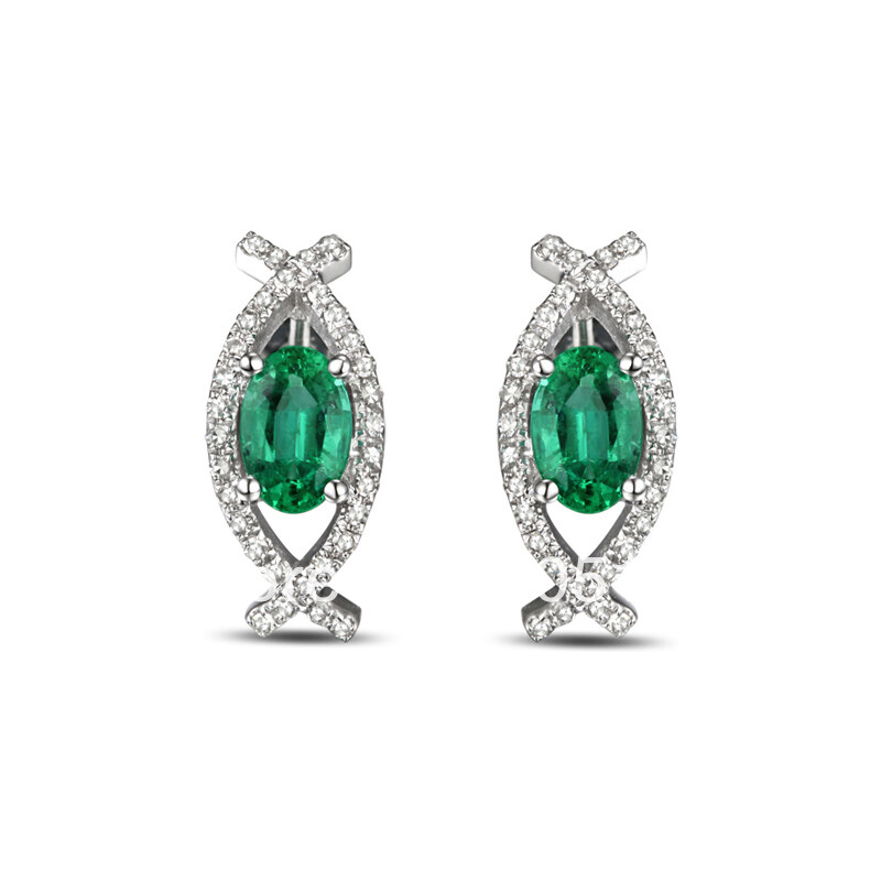 Eppi Smaragdové náušnice s diamanty Sarani