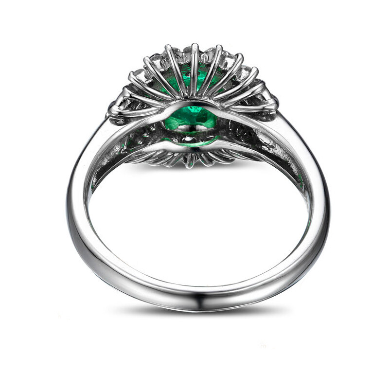 Eppi Nádherný smaragdový prsten s diamanty Navin