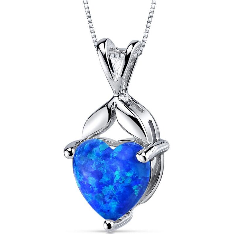 Eppi Opálový náhrdelník ve tvaru srdce Tasie