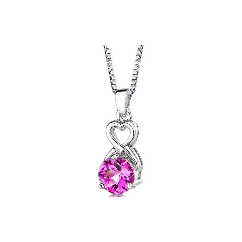 Eppi Sladký náhrdelník s růžovým safírem Manana
