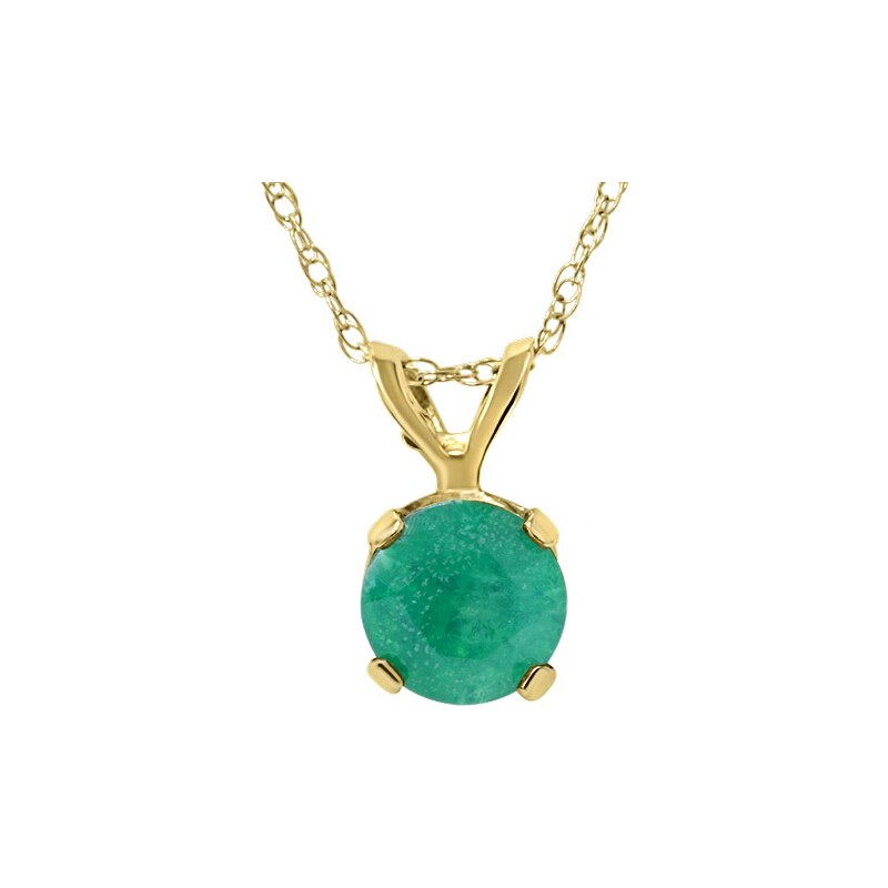 Eppi Zlatý náhrdelník s kouzelným smaragdem Varuni