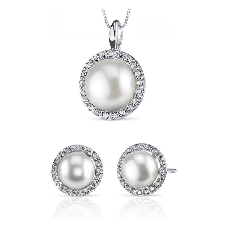 Eppi Stříbrná kolekce s perlami a zirkony Cala