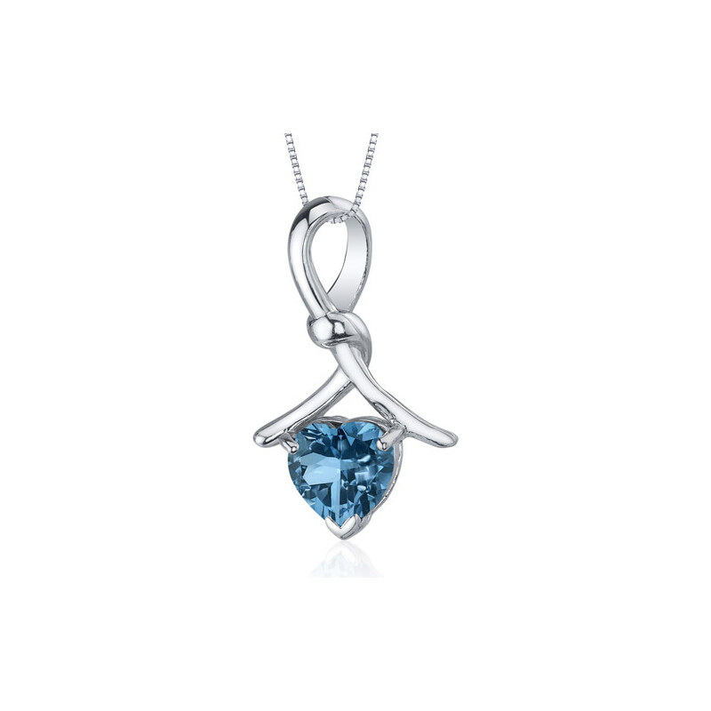 Eppi Romantický stříbrný náhrdelník s topazem Aizy