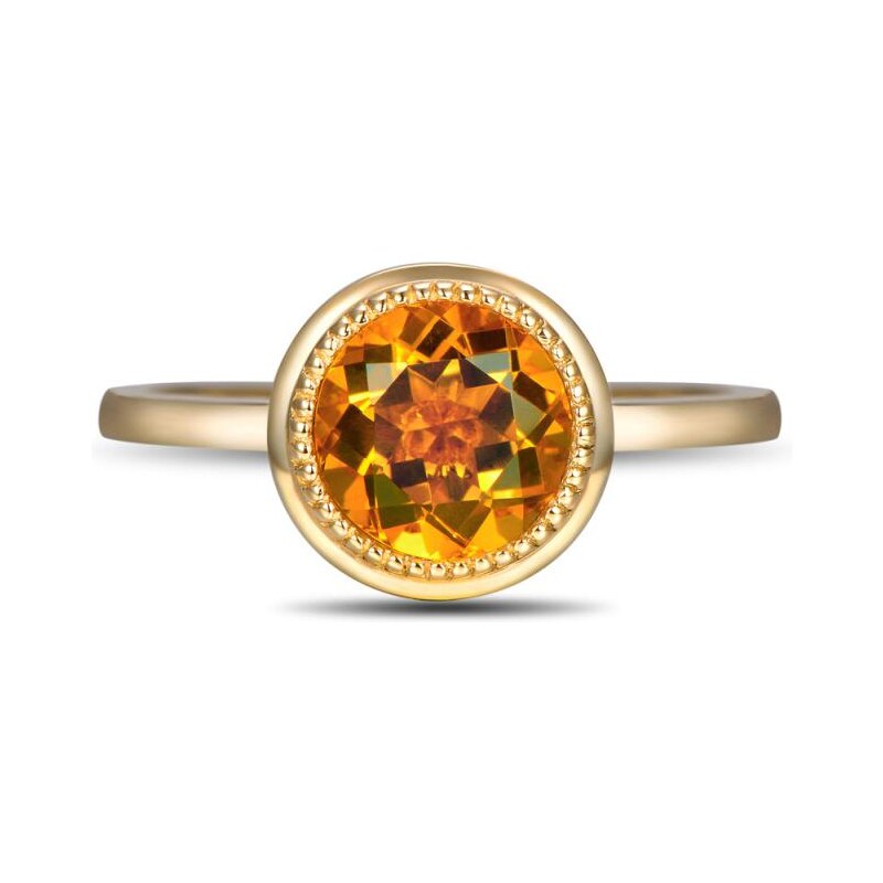 Eppi Zlatý prsten s citrínem a diamantem Elyra