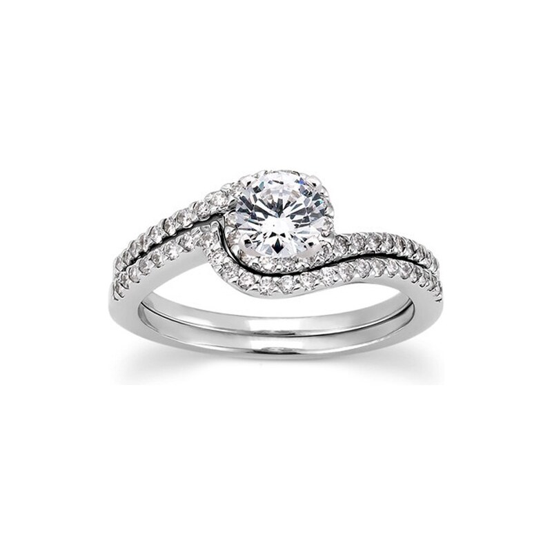 Eppi Půvabný set zásnubního a snubního prstenu s diamanty Christie