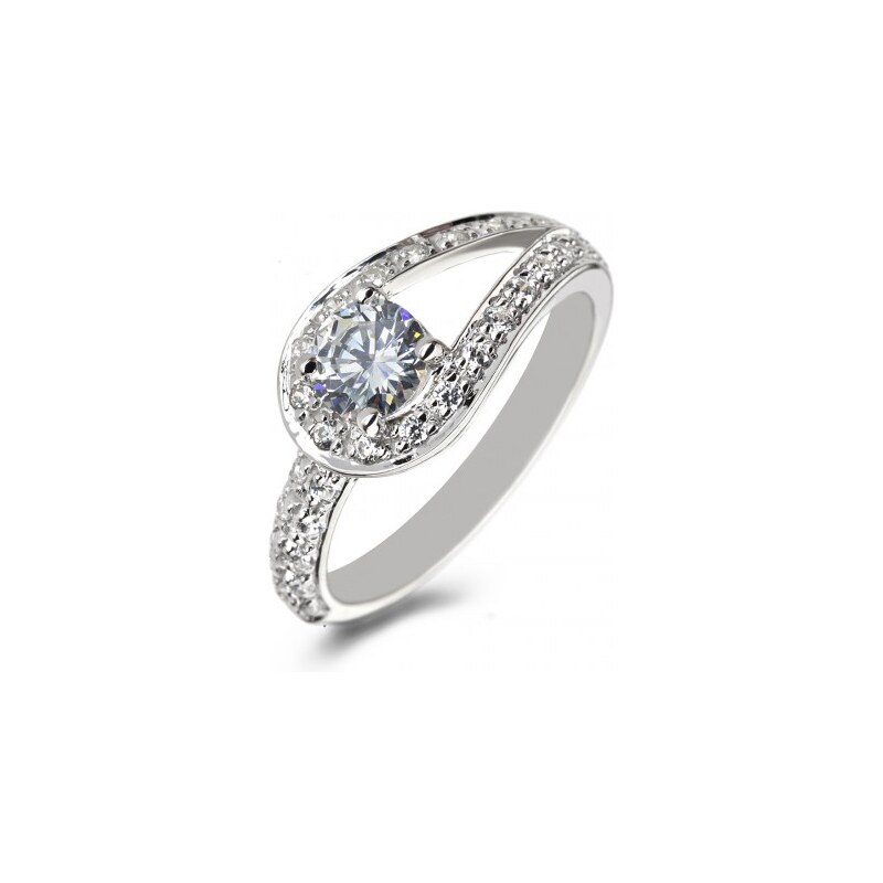 Eppi Platinový zásnubní prsten s diamanty Desine