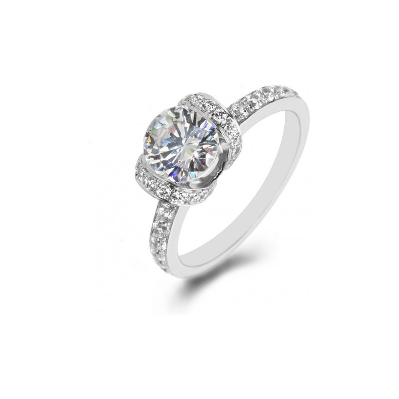 Eppi Platinový zásnubní prsten s diamanty Radel